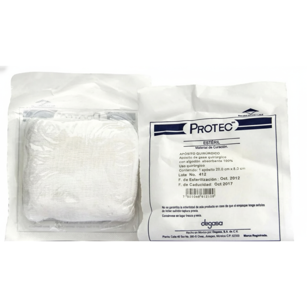APOSITO PROTEC GASA ESTERIL No.1 20CM X 8CM PIEZA